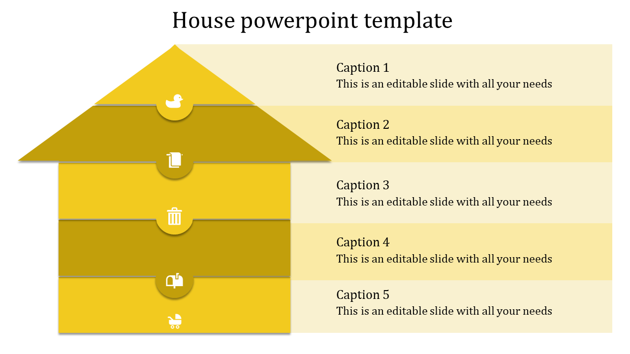 house powerpoint template-yellow